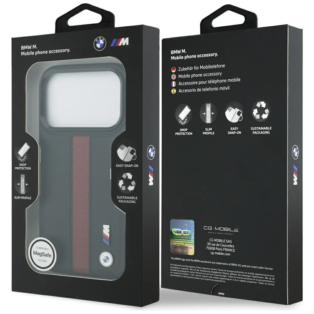 BMW Leder Case mit MagSafe – Sport Design für iPhone 17 Pro Max