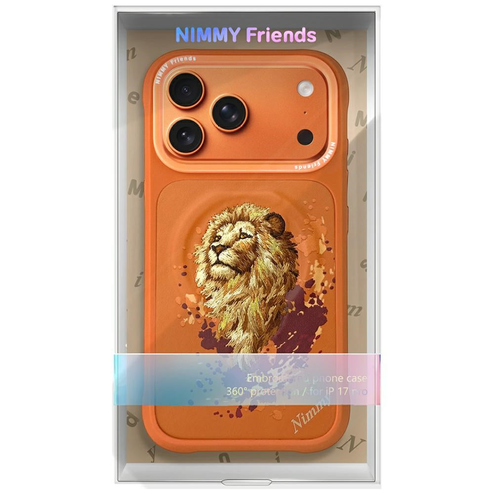 Nimmy Lion MagSafe Handyhülle iPhone 17 Pro Max – Orange Löwen Design