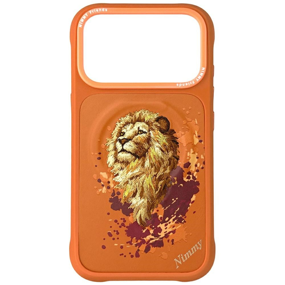 Nimmy Lion MagSafe Handyhülle iPhone 17 Pro Max – Orange Löwen Design