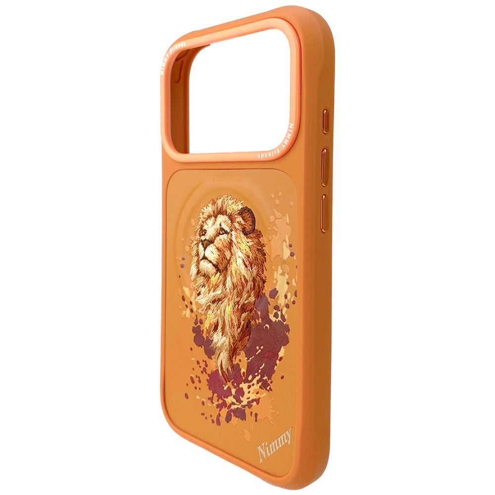 Nimmy Lion MagSafe Handyhülle iPhone 17 Pro Max – Orange Löwen Design