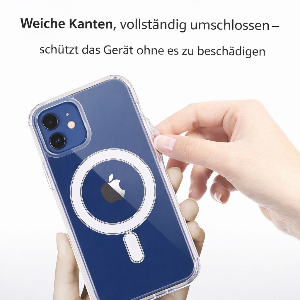 iPhone transparente MagSafe Hülle stoßfest
